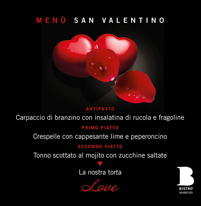 Menù di San Valentino